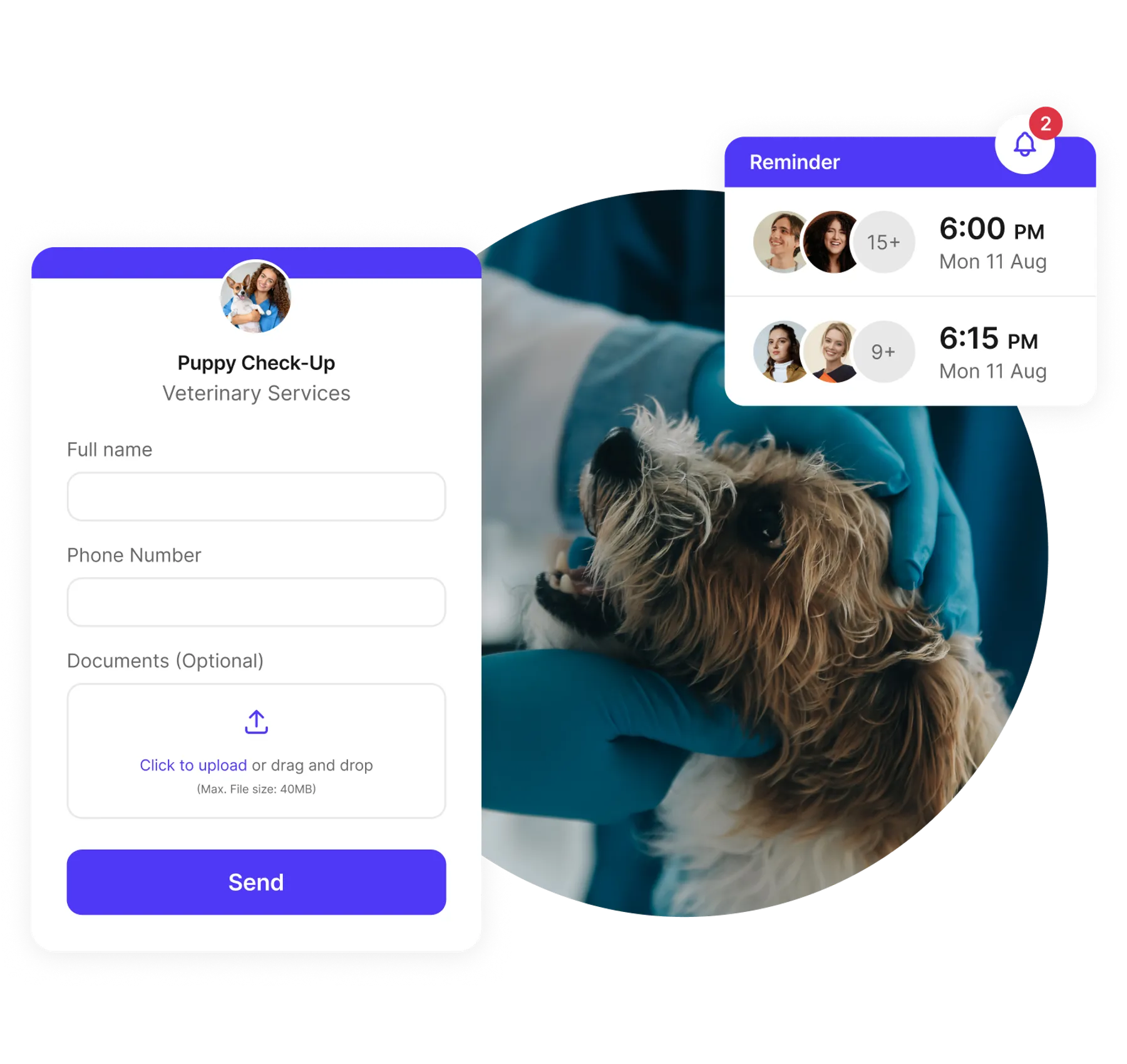 veterinary intake form automation