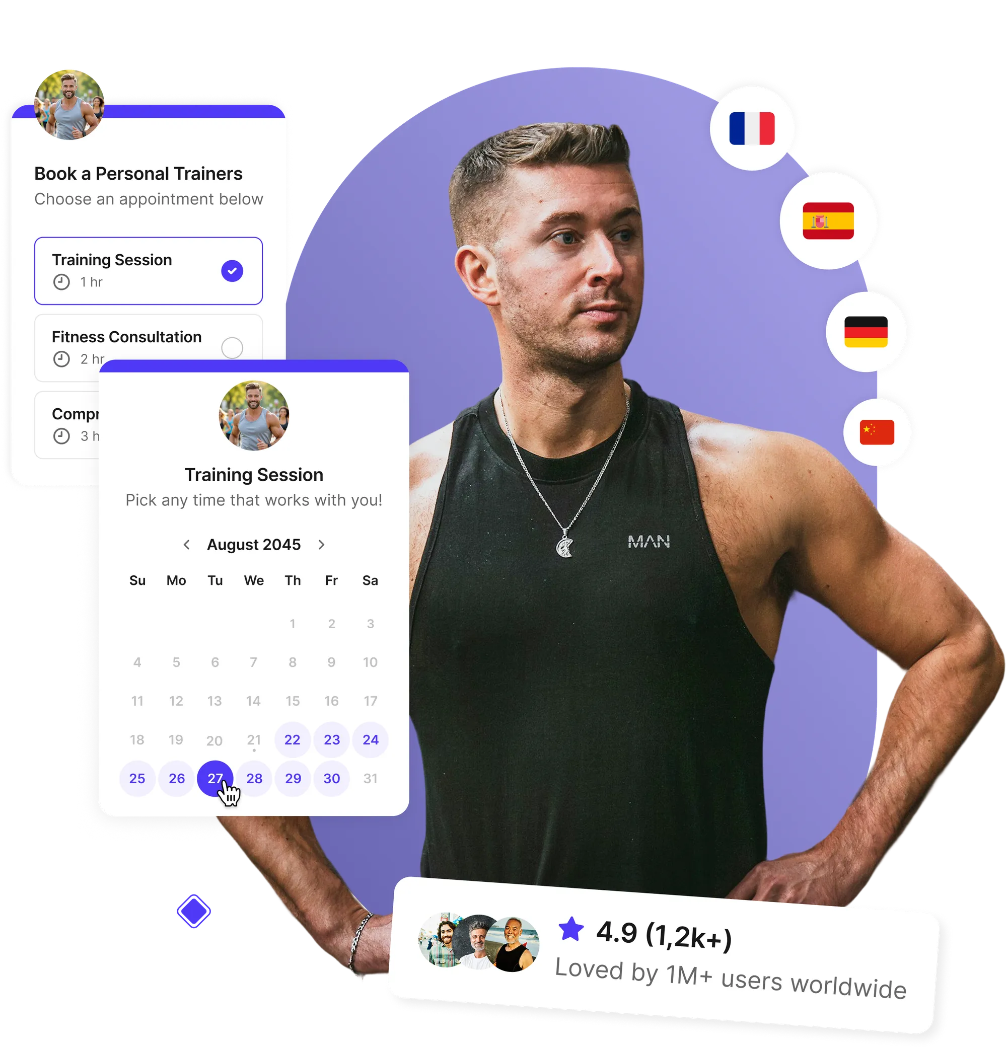 Personal training scheduling software