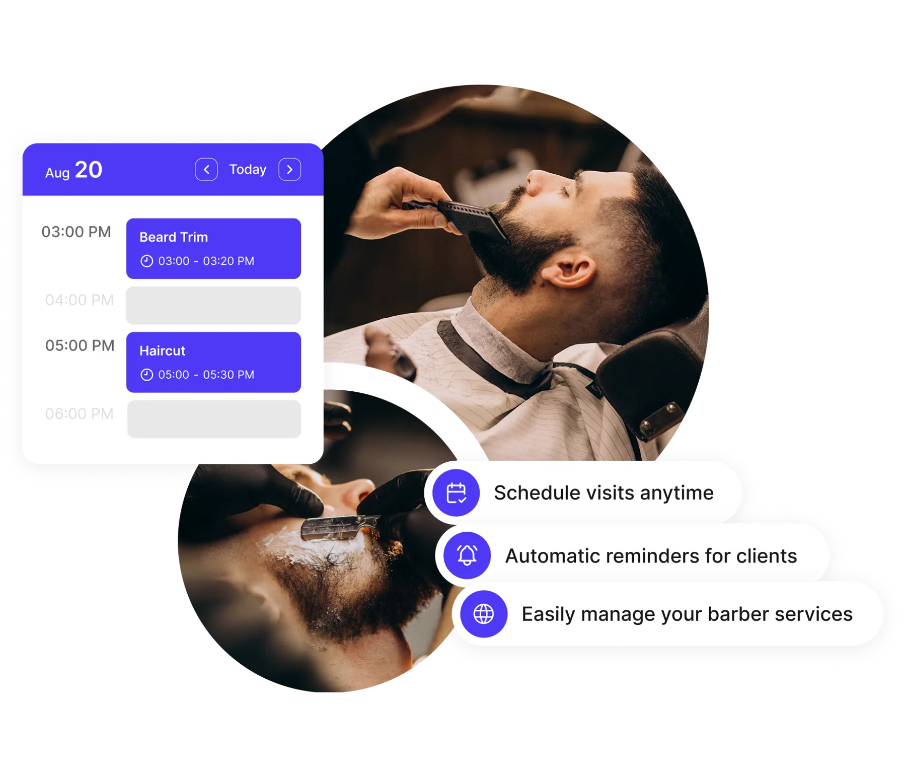 Barbershop scheduling calendar